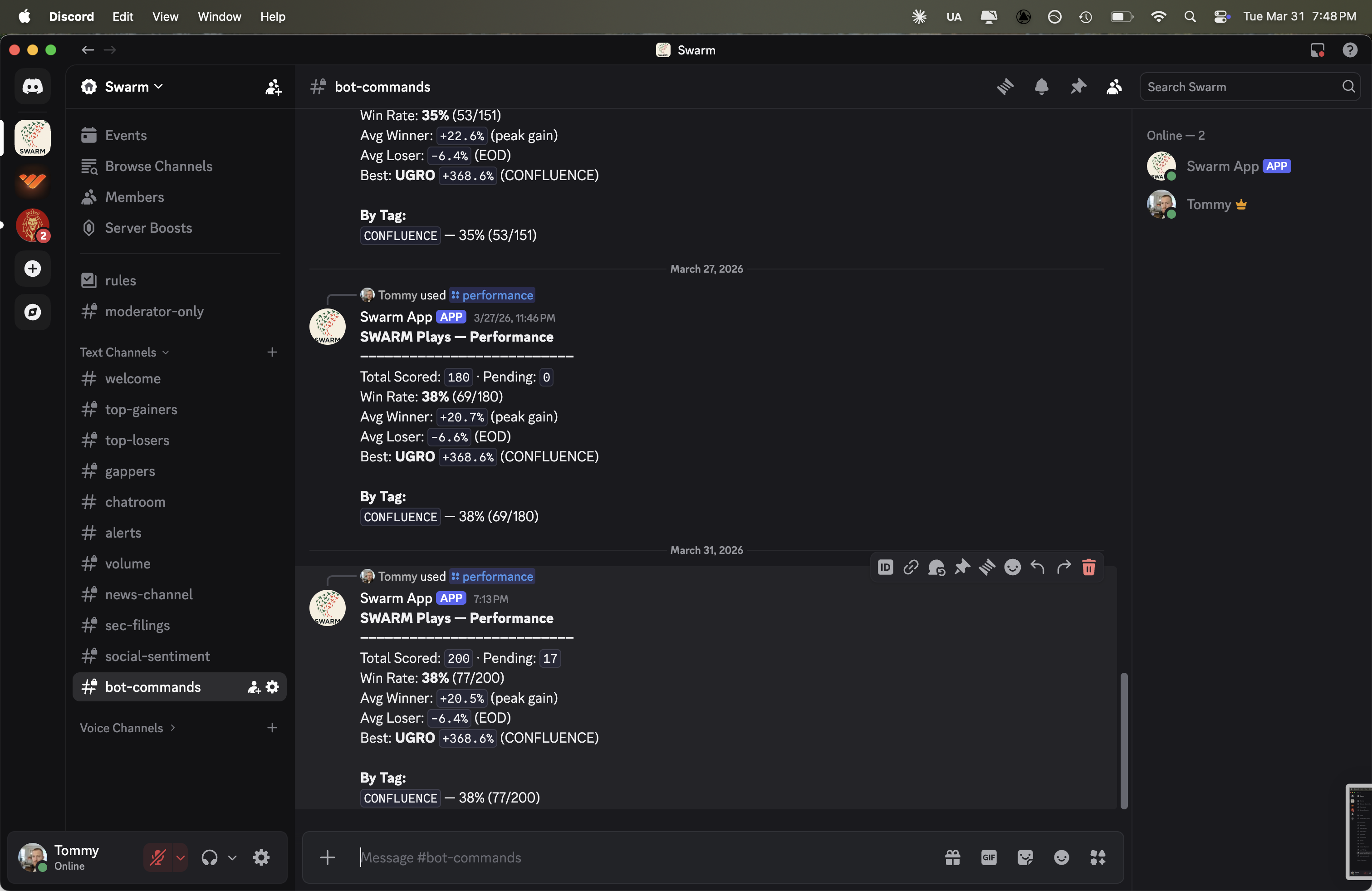 Swarm — Performance
