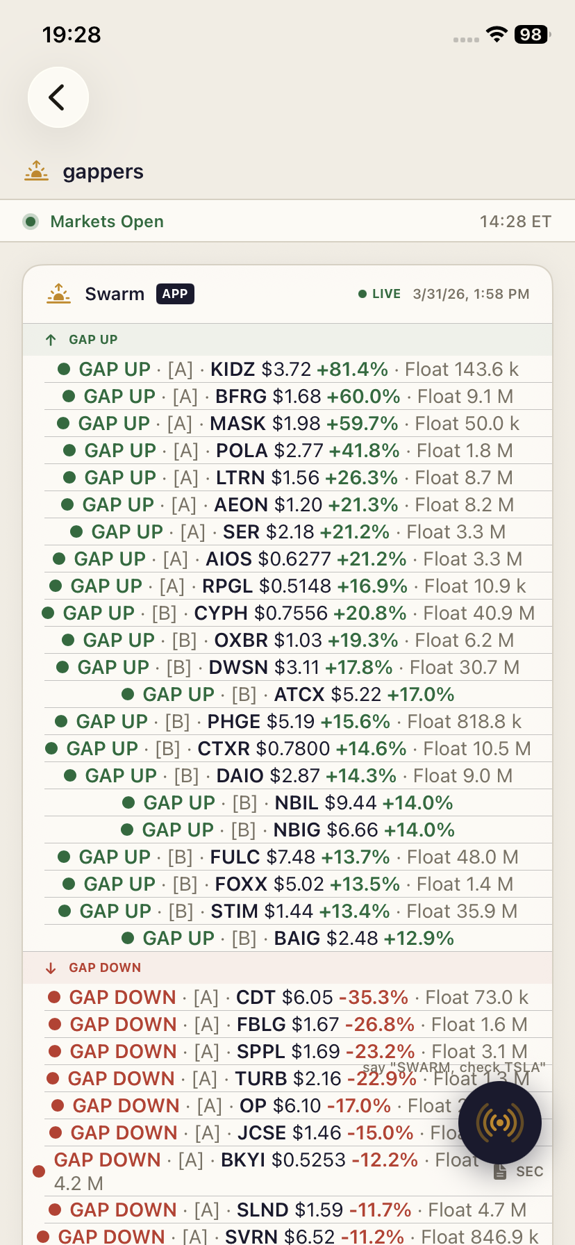 Swarm iOS — Gappers